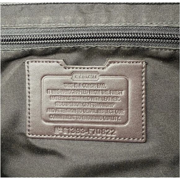 COACH Backpack Bag Black Camouflage F70822 Very Light Use Fast Shipping - Picture 9 of 11